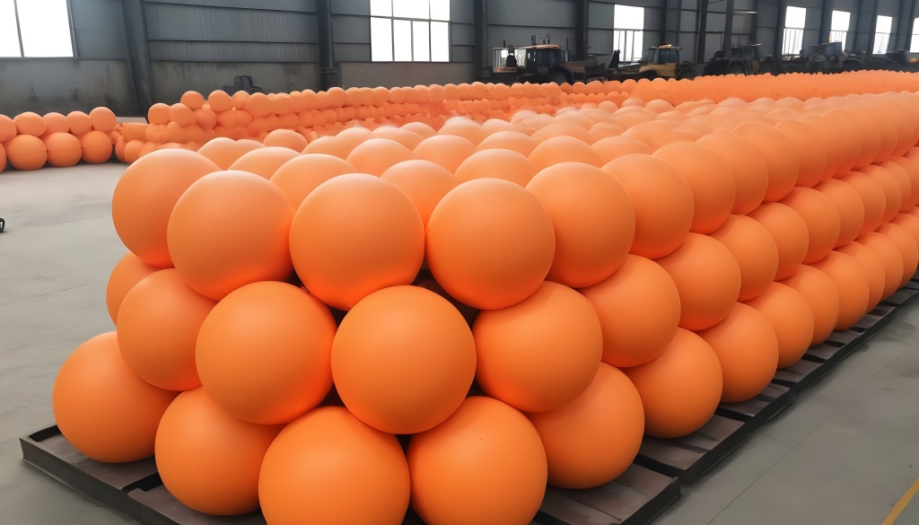 foam ball which can be used for seperating mudspacer and spacerslurry during primary cementing  working in ultra-deep ultra high pressure oil and gas wells up to 10,000 mts with BHCT up to 160 deg C of merit